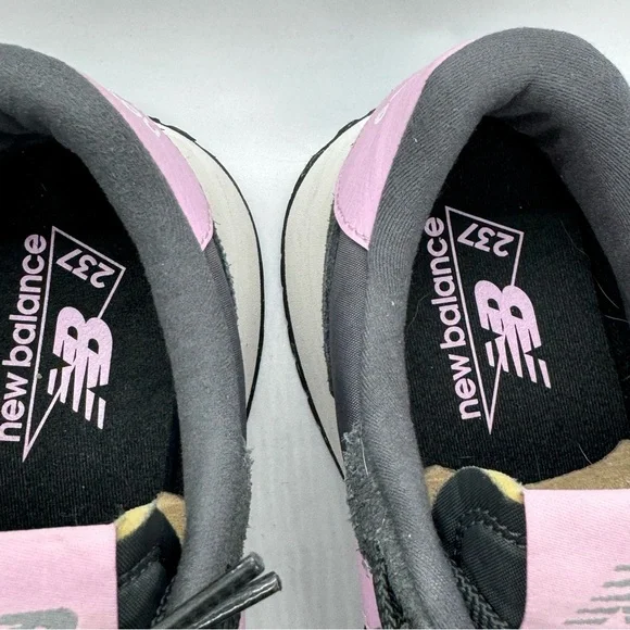 New Balance Women's 237 Lifestyle Running Shoes Grey Pink Suede Size 9 - Picture 9 of 15